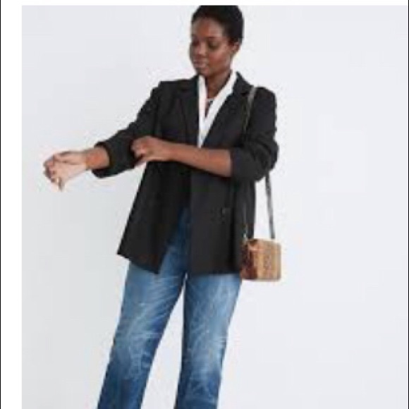 Madewell Jackets & Blazers - Madewell Caldwell Double-Breasted black Blazer small NWT